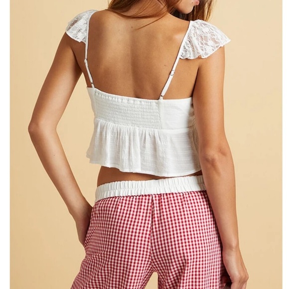 PacSun Beverly & Beck white Belle Lace dainty babydoll Top nwot - Picture 2 of 5